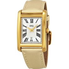 Esq Filmore White Dial Gold-tone Stainless Steel Ladies Watch 07101389