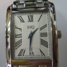 Esq Swiss Men's Watch Quartz Allstainless S Square Original Edition By Movado