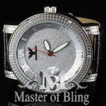 Exclusive Real Diamond Custom King 14k Silver Finish Jojo Kc Aqua Master Watch