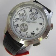 Factory Sample Chrono N.o.s. Quartz Watch Stainless Steel Case Running