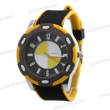 Fashion Rubber Band Men Boy Unisex Sport Analog Quartz Wrist Watch 7 Colors