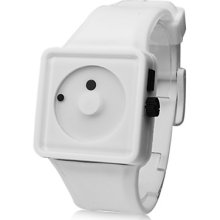 Fashion Silicone Band Quartz Watch(White) Wrist