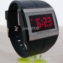 Fashion Silicone Watches Mens Led Digital Watch Display Screen Dive