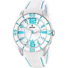 Festina Unisex Sahara F16492/2 White Rubber Quartz Watch with White