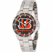 Football Watches - Men's Cincinnati Bengals Stainless Steel National