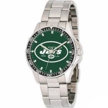 Football Watches - Men's New York Jets Stainless Steel