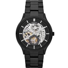 Fossil 'Ansel' Automatic Bracelet Watch Black