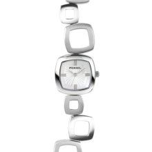 Fossil Designer Women's Watches, Square Link Bracelet Watch