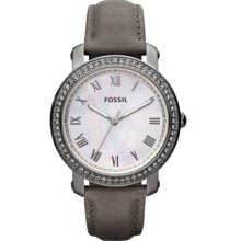 Fossil Emma Leather Watch Grey Es3188