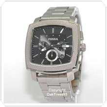 Fossil Mens Chronograph Machine Stainless Steel Watch Fs4717