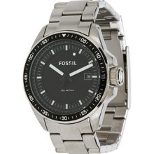 Fossil Mens Decker Black Dail Stainless Steel Watch Am4385