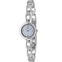 Fossil Relic Womens Two Tone Brass Watch, Bluish Silver Tone Dial Zr33230