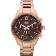 Fossil Rose Gold-tone Women's Stainless Steel Case Chronograph Watch Ch2793