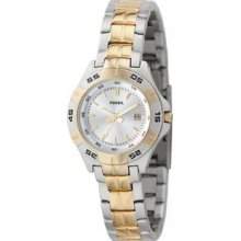 Fossil Two Tone Stainless Steel Classic Sport Ladies` Watch