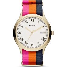 Fossil Women's Ansel Nylon Watch - Stripe Fs4803