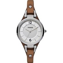 Fossil Women's Leather ES3060 Brown Calf Skin Analog Quartz Watch ...