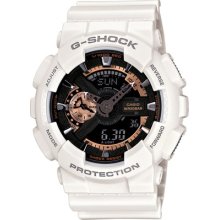 G-Shock GA-110RG-7A White Watch - white/black/rose gold