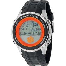 Game Time Clemson Tigers Stainless Steel Digital Schedule Watch - Men