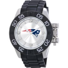 Game Time Watch, Mens New England Patriots Black Polyurethane Strap 47