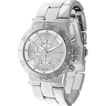 Geneva Platinum 9203 Women's Decorative Chronograph and Bezel Link Wa