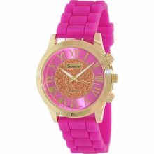 Geneva Platinum Women's 2786.Gold.Pink Pink Silicone Quartz Watch with Pink Dial