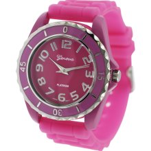 Geneva Platinum Women's Silicone Watch (Geneva Platinum Womens Watch)