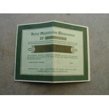 Genuine Rolex Blank Warranty Paper / Guarantee Certificate , Rare 5512 5513 1675