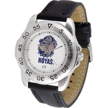 Georgetown University Hoyas Mens Leather Sports Watch