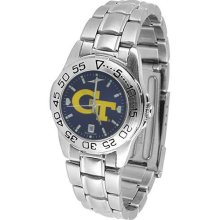 Georgia Tech GT Ladies Stainless Steel Dress Watch