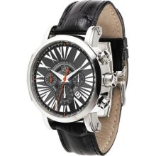 Gio Monaco Men's 264-A Maranello Automatic Black Alligator Leathe ...