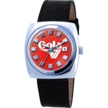 Gola Classic Unisex Watch Glc-0016 With Orange Dial And Brown Leather Strap