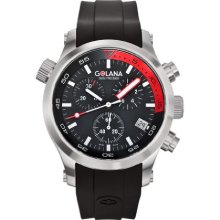 Golana Aqua Pro Swiss Made Mens Divers Chronograph With Internal Rotating Bezel Aq300-3