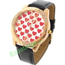 Good Jewelry Ladies Quartz Wrist Watches - Hearts Inside Wristband