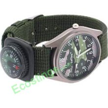 Good Sports Quartz Wrist Watch w/ Compass - Green