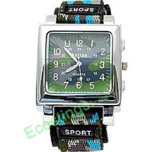 Good Sports Quartz Wrist Watch - army green & silver