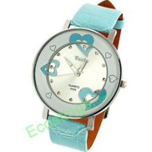 Good Sweet Heart Pattern Dial Dress Watch