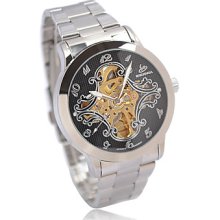 Gorgeous Men Stainless Steel Wrist Mechanical Watch M4