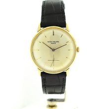 Gorgeous Men's Vintage Solid 18k Yg Patek Philippe Calatrava 3420 Mechanical