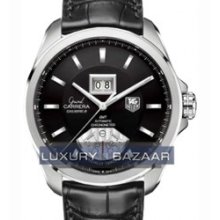 Grand Carrera Automatic GMT Grand Date (SS / Black / Leather )