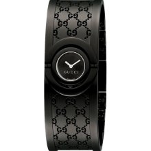 Gucci Black Twirl Bangle Ladies Watch YA112531