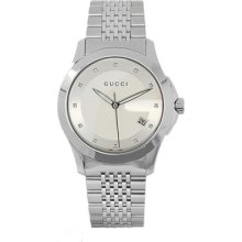 Gucci Timeless Gent's Stainless Steel Case Date Watch Ya126404