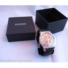 Guess Black Silvertone Wrist Watch W95064g1