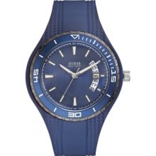 Guess W95143g4 Mens Fin Blue Watch Rrp Â£99