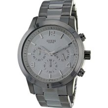 Guess Watches Men's Silver Tone Dial Stainless Steel Stainless Steel/S