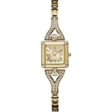 Guess Wome Gold Dial Gold Band Watch U0137l2