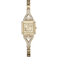 GUESS Yellow Gold-Tone Retro Glamour Watch