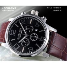 Handlove Handlove Professional Black Dial Leather Menâ€²s Swiss Watch