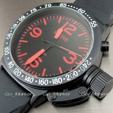 Hands Stylish Hours Clock Best Dial Black Rubber Unisex Wrist Watch Wa083