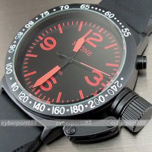 Hands Stylish Hours Clock Best Dial Black Rubber Unisex Wrist Watch Wg083