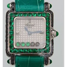 Happy Sport Square 276852-1015 (Green Crocodile Leather)